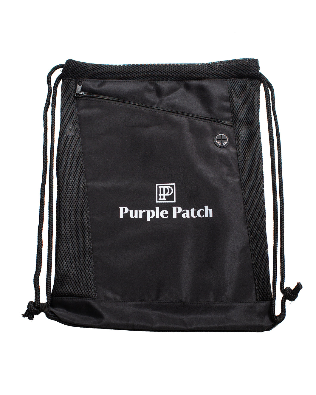 Deluxe Purple Patch Drawstring Bag